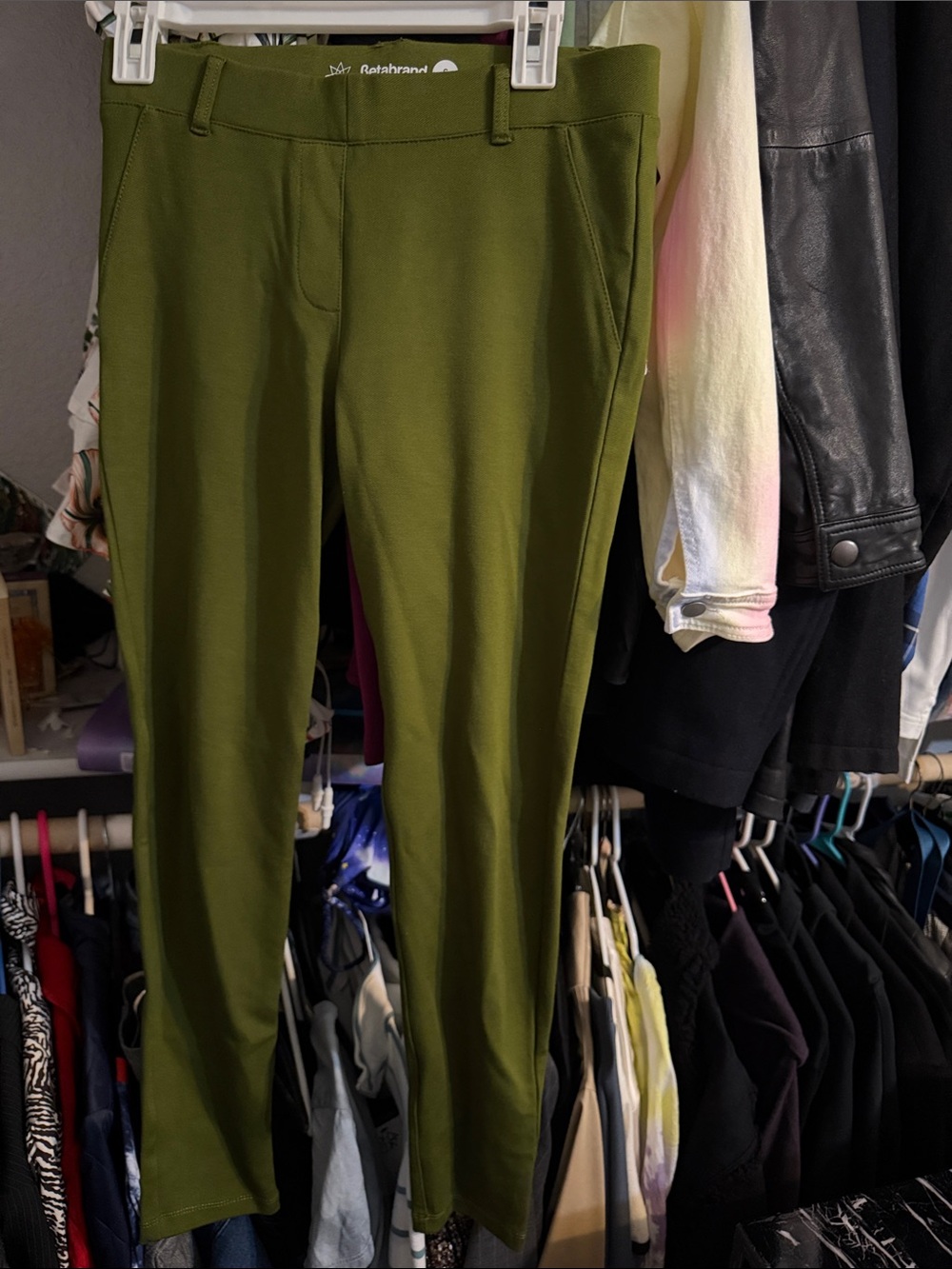 Betabrand olive green pants small NWOT
